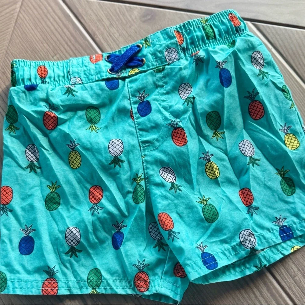 Cat & Jack l Pineapple Print Swim Shorts l Boy’s  Size : 2T